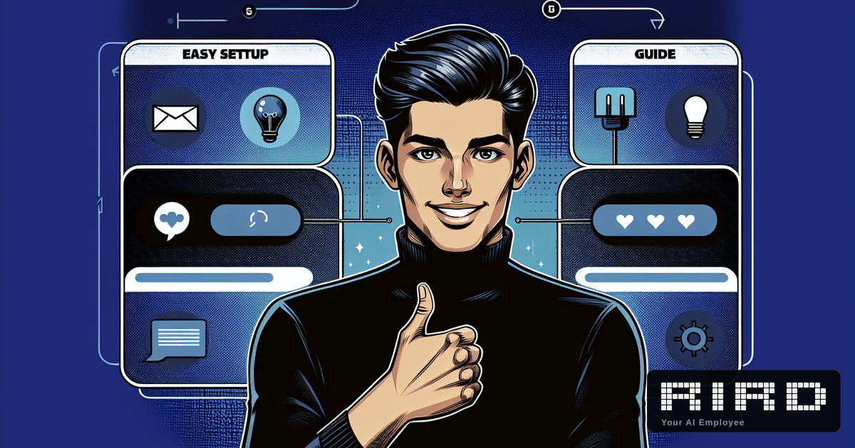 Step-by-step RIRD setup guide with messaging app icons