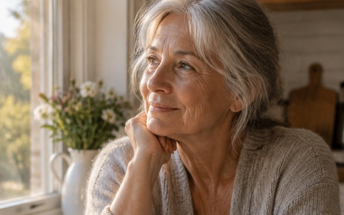 Woman reading a Bible with coffee in morning light